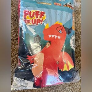 Red inflatable dragon costume